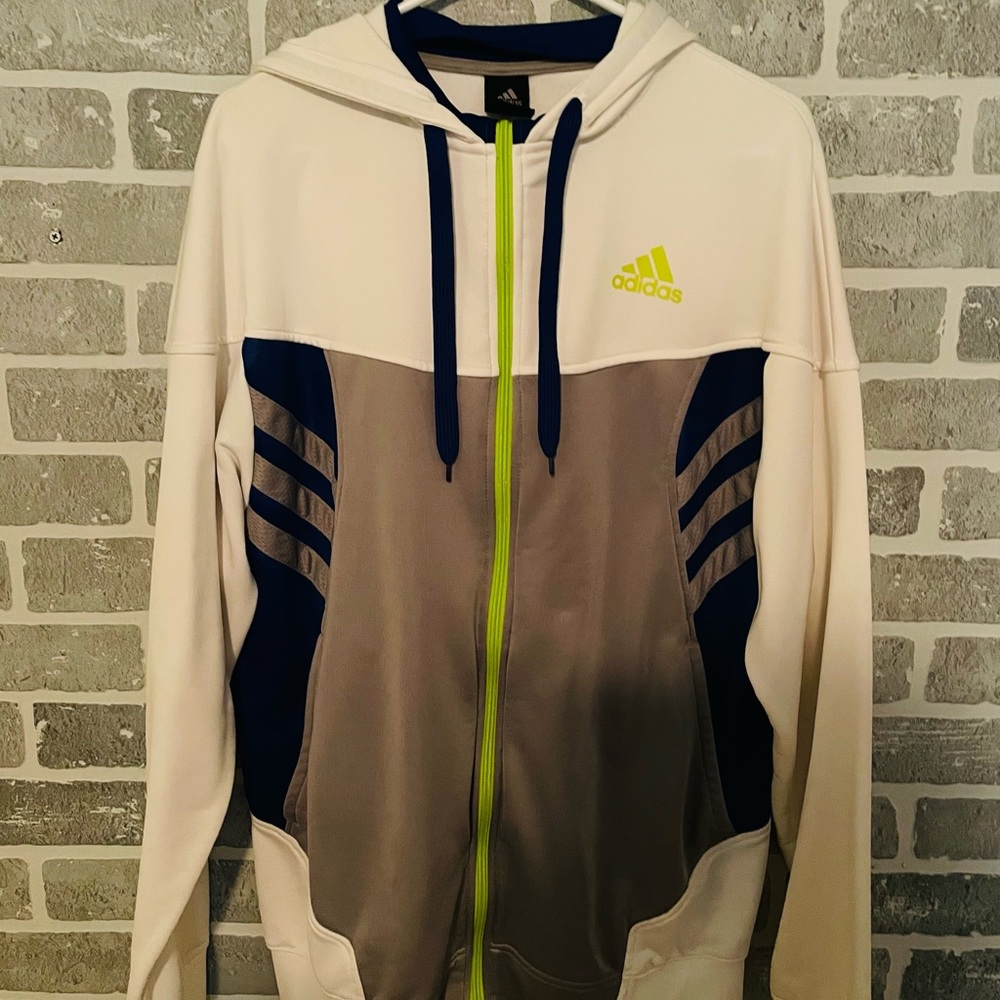 Adidas zip up hoodie. Large.